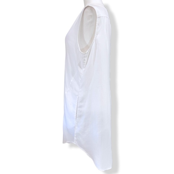 ANTHROPOLOGIE CLOTH & STONE‎ High-Low White Denim Mini Dress - Picture 4 of 12